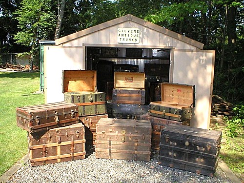 Unrefurbished Antique Trunks